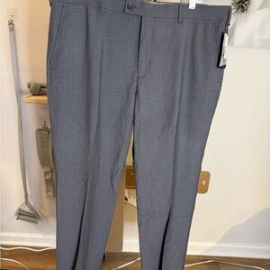 Perry Ellis Premium Wellington Tailored Fit Windowpane Dress Pants NWT 40x29
